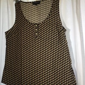 Beta Brand cotton tank, b&w unicorn pattern, L